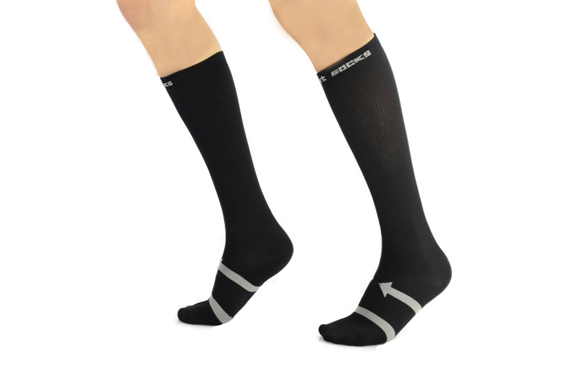 Graduated Compression Socks Women & Men Black & Green & Pink & Grey